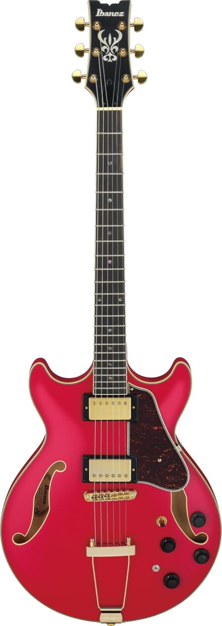 Ibanez AMH90-CRF Cherry Red Flat. Artcore Expressionist.