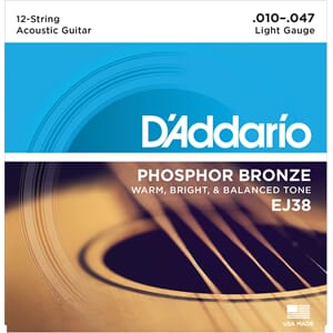 D'Addario Fretted EJ38 010 - 047 (12-strenger)