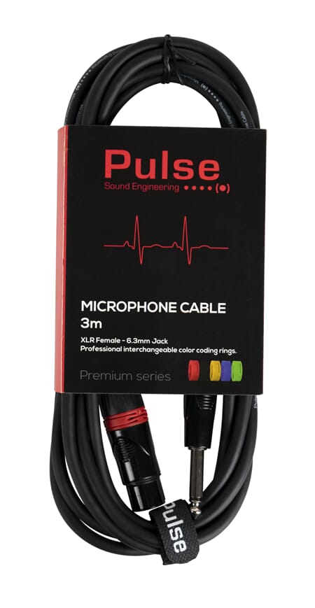 Pulse Mikrofonkabel 3m 1/4 jack- XLR